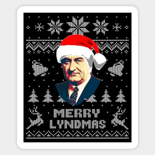 Lyndon B Johnson Funny Christmas Sticker